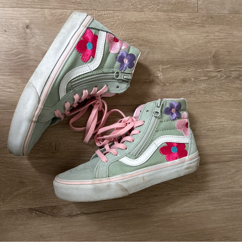 Girls Mint Green Vans
